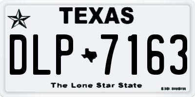 TX license plate DLP7163