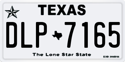 TX license plate DLP7165