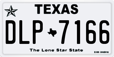 TX license plate DLP7166