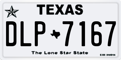 TX license plate DLP7167