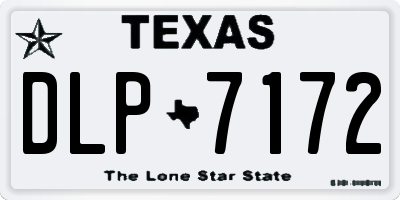 TX license plate DLP7172
