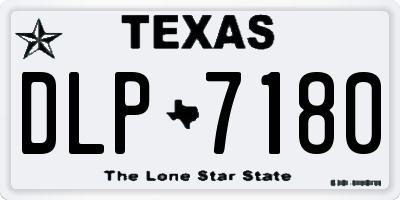 TX license plate DLP7180