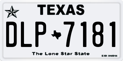 TX license plate DLP7181