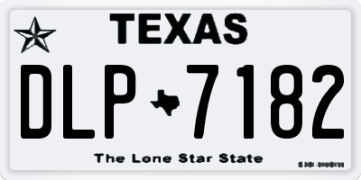 TX license plate DLP7182