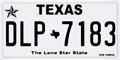 TX license plate DLP7183