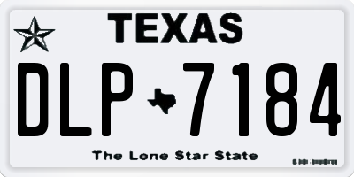 TX license plate DLP7184