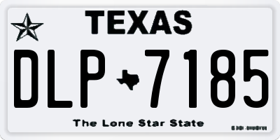 TX license plate DLP7185
