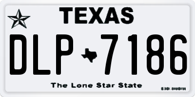 TX license plate DLP7186