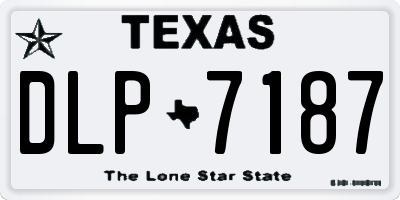 TX license plate DLP7187