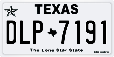 TX license plate DLP7191