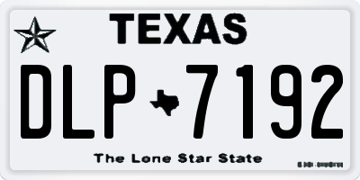 TX license plate DLP7192