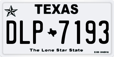 TX license plate DLP7193