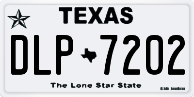 TX license plate DLP7202