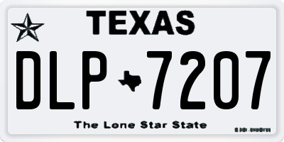 TX license plate DLP7207