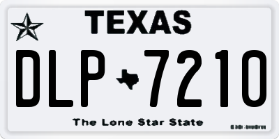 TX license plate DLP7210