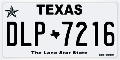 TX license plate DLP7216