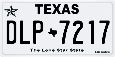 TX license plate DLP7217