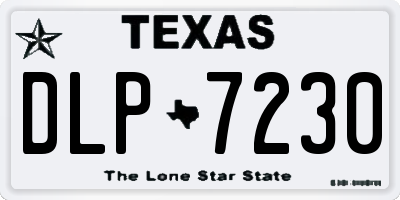 TX license plate DLP7230