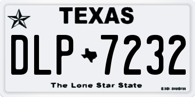 TX license plate DLP7232