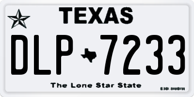 TX license plate DLP7233