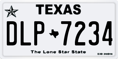 TX license plate DLP7234