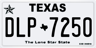 TX license plate DLP7250