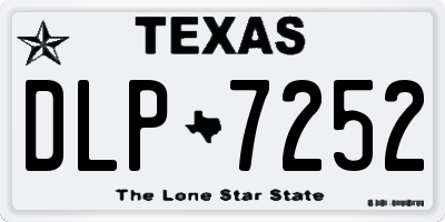 TX license plate DLP7252