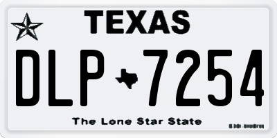 TX license plate DLP7254