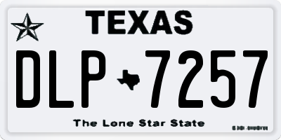 TX license plate DLP7257