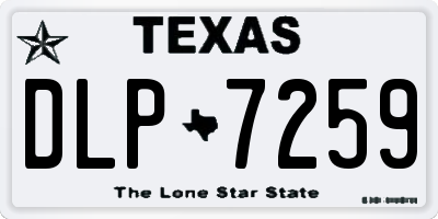 TX license plate DLP7259