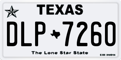 TX license plate DLP7260