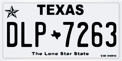 TX license plate DLP7263