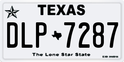 TX license plate DLP7287