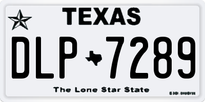 TX license plate DLP7289