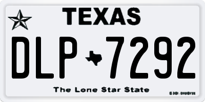 TX license plate DLP7292