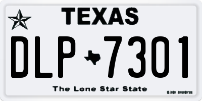TX license plate DLP7301