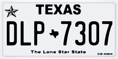 TX license plate DLP7307