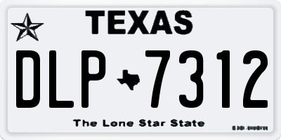 TX license plate DLP7312