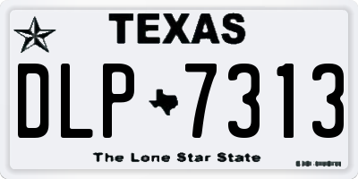 TX license plate DLP7313