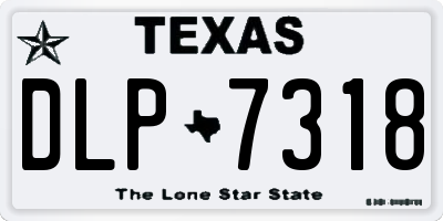TX license plate DLP7318