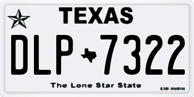 TX license plate DLP7322