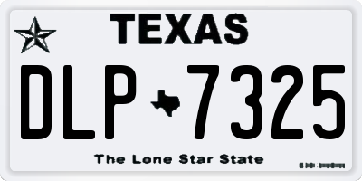 TX license plate DLP7325