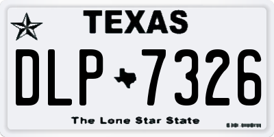 TX license plate DLP7326