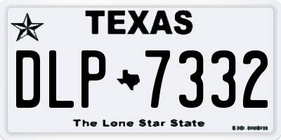 TX license plate DLP7332