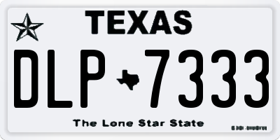 TX license plate DLP7333