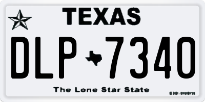 TX license plate DLP7340