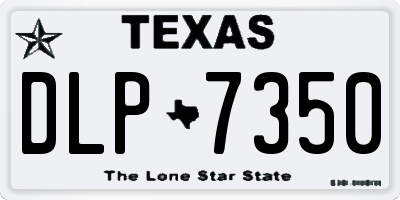 TX license plate DLP7350