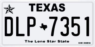 TX license plate DLP7351