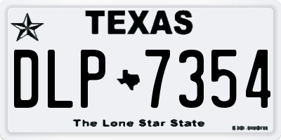 TX license plate DLP7354