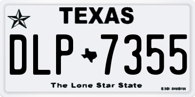 TX license plate DLP7355